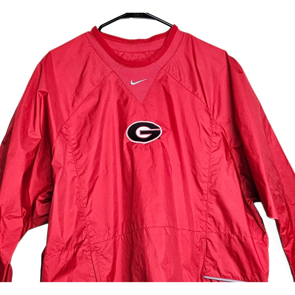 Nike Georgia Bulldogs‎ NCAA Pullover Jacket Windbreaker Red Men's XL - Picture 2 of 9